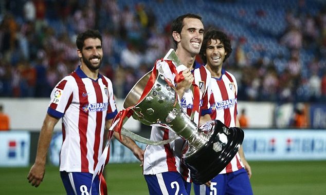 Atletico Madrid celebrate the La Liga title